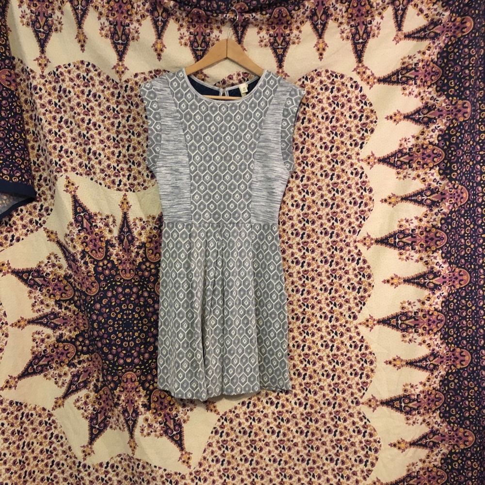 Formal Blue and White Dress